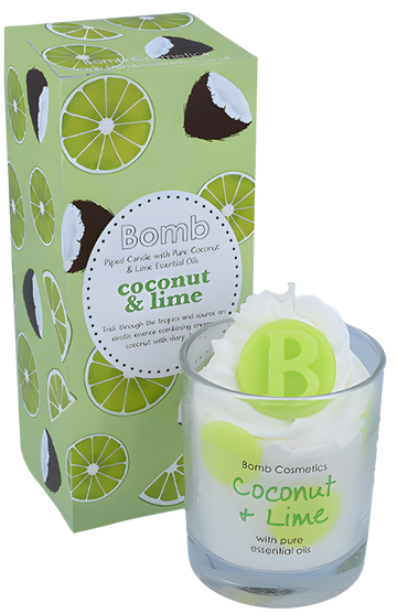 Coconut & Lime Piped Glass Candle