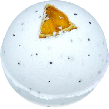 Lemon & Poppy Seed vegan RAW bath bomb