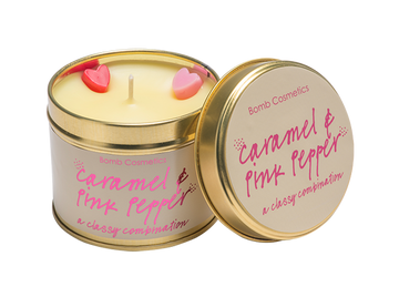 Caramel & Pink Pepper Tin Candle