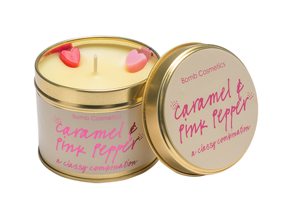 Caramel & Pink Pepper Tin Candle
