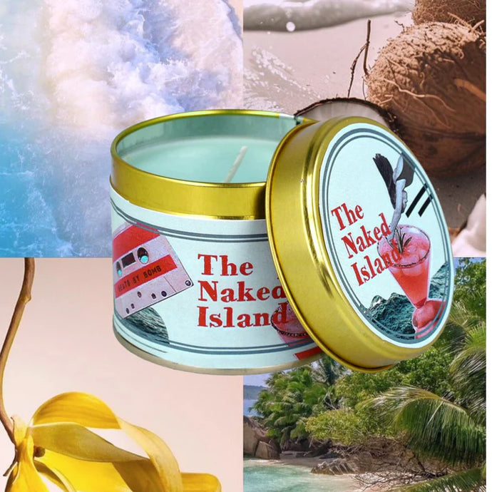 The Naked Island Tin Candle