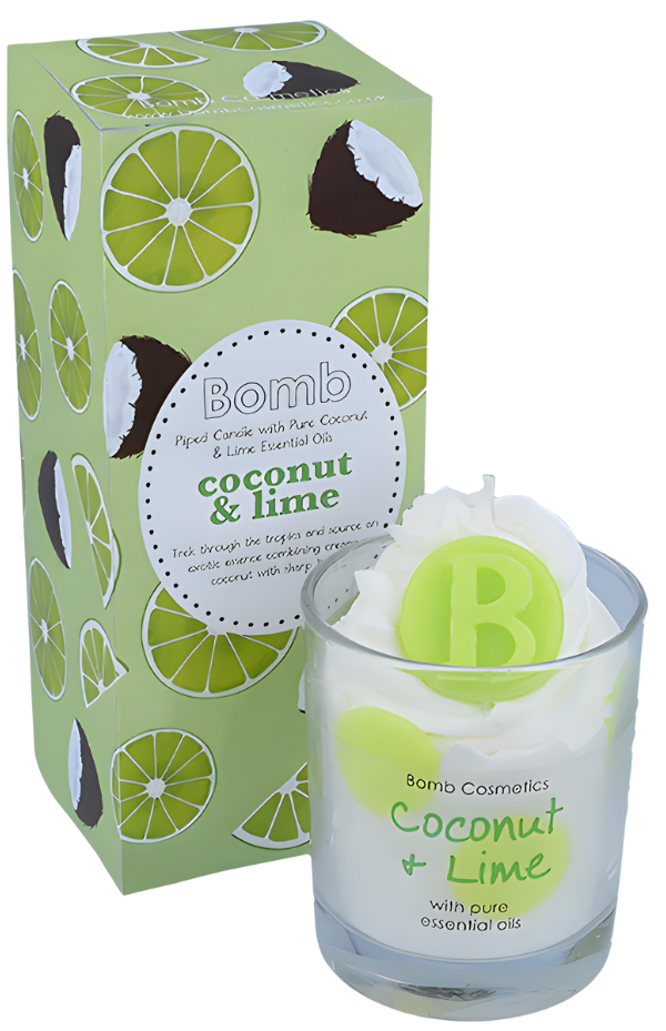 Coconut & Lime Piped Glass Candle