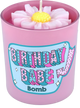 Birthday Babe Flower Piped Glass Candle