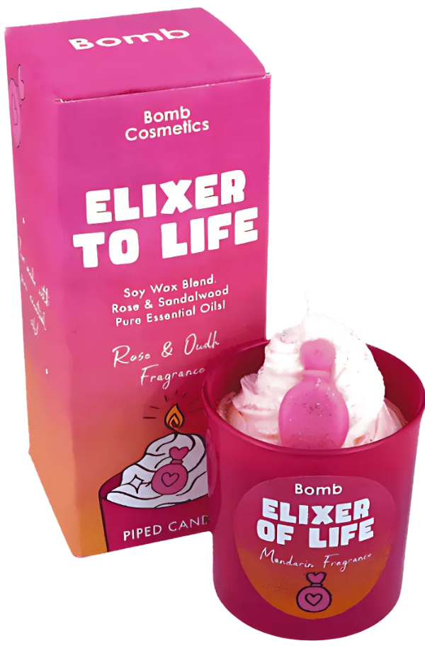 Elixir of Life Piped Glass Candle