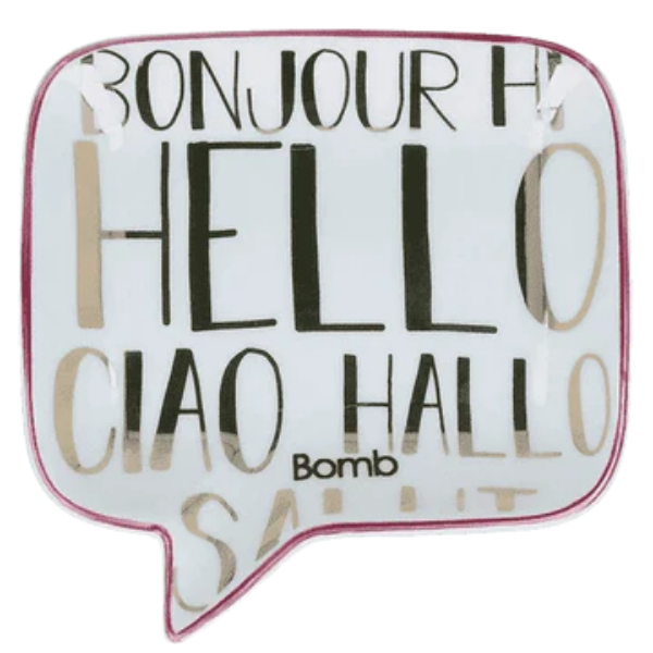 Hello All Language Soap Dish