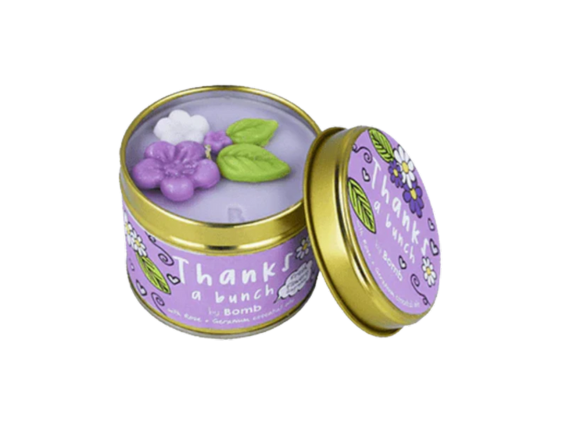 Thanks A Bunch Tin Story Candle