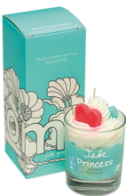 Jade  Princess Piped Glass Candle