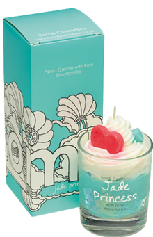 Jade  Princess Piped Glass Candle