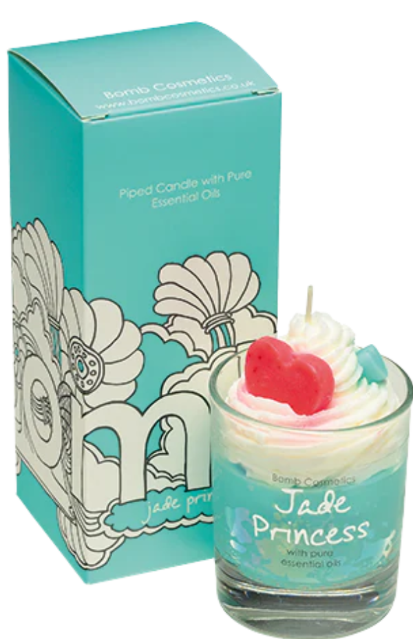 Jade  Princess Piped Glass Candle