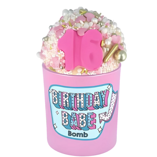 Birthday Babe Glow Up Bath Bomb & Candle Duo