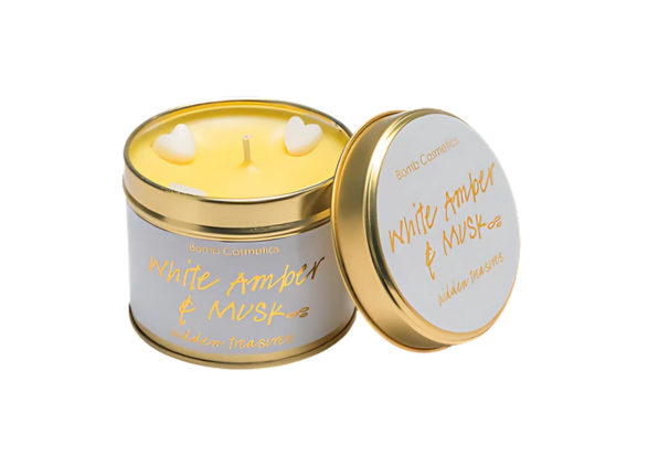 White Amber & Musk Tin Candle