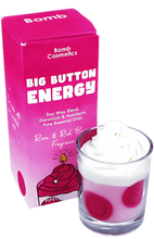 Big Button Energy Piped Glass Candle