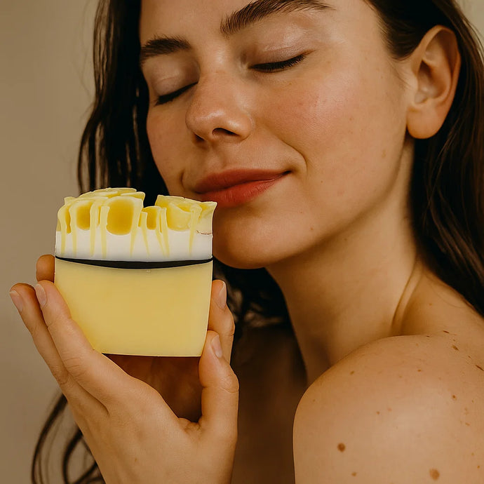 Lemon Meringue Soap Sliced