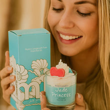 Jade  Princess Piped Glass Candle