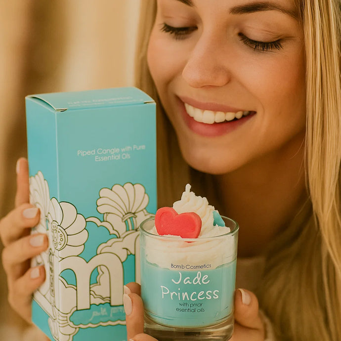 Jade  Princess Piped Glass Candle
