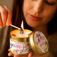Three Little Birds Tin Candle