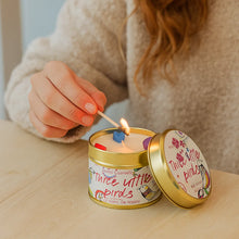 Three Little Birds Tin Candle
