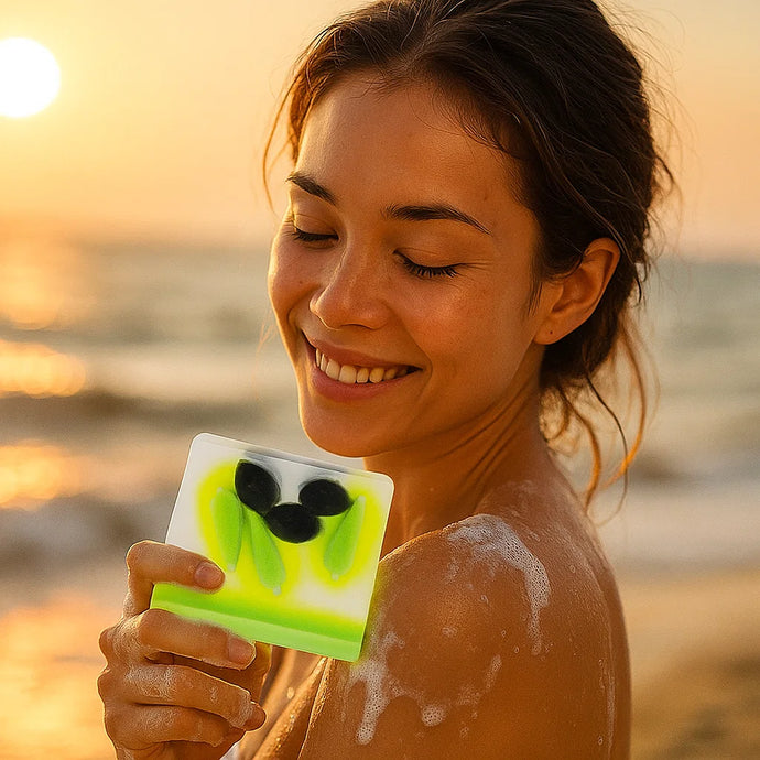 Olive Blossom Soap Sliced