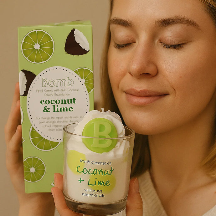 Coconut & Lime Piped Glass Candle