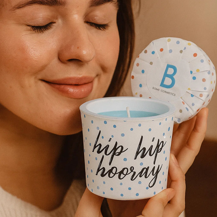 Hip Hip Hooray Wrapped Candle