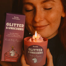 Glitter and Unicorns Piped Candle