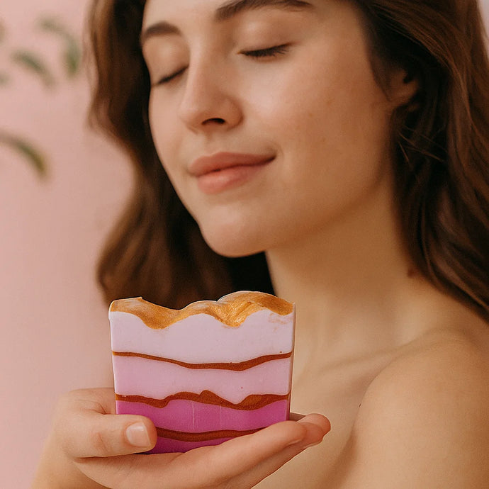 Pink Potion Soap Sliced