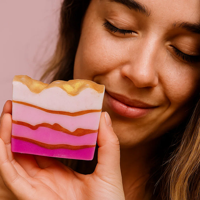 Pink Potion Soap Sliced