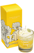 Lemon Drop Piped Glass Candle