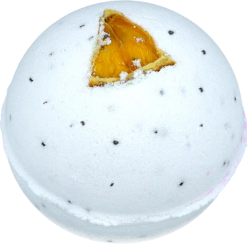 Lemon & Poppy Seed vegan RAW bath bomb