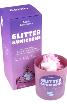 Glitter and Unicorns Piped Candle