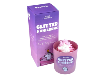 Glitter and Unicorns Piped Candle