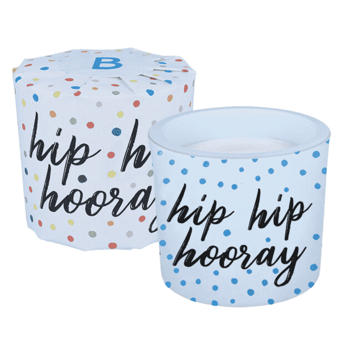 Hip Hip Hooray Wrapped Candle