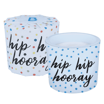 Hip Hip Hooray Wrapped Candle