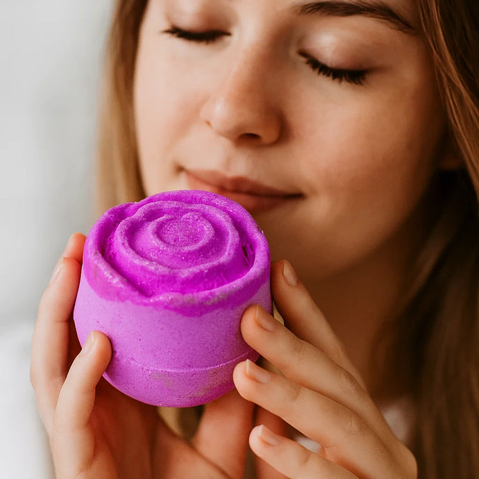 Amethyst Rose Vegan Raw  Bath bomb