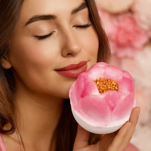 Peony Blush vegan RAW bath bomb