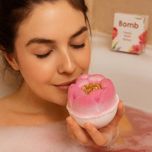 Peony Blush vegan RAW bath bomb