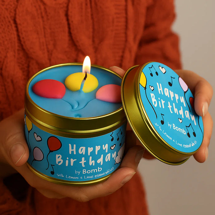 Happy Birthday Tin Story Candle