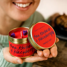 Pink Rhubarb & Blackberry Tin Candle
