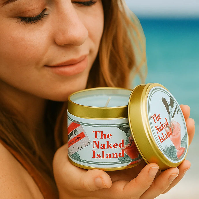 The Naked Island Tin Candle