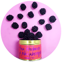 Pink Rhubarb & Blackberry Tin Candle