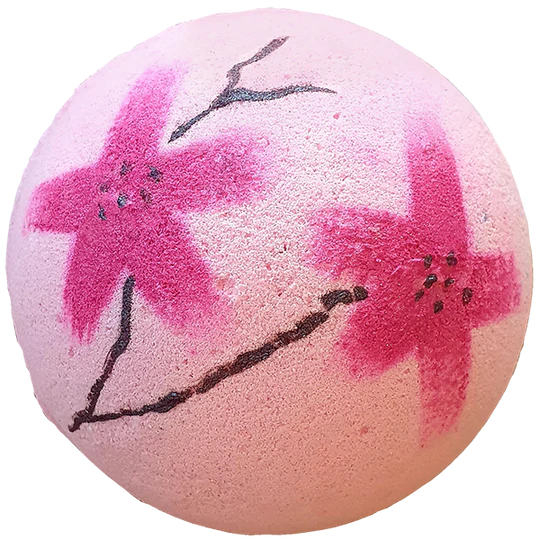 cherry blossom bubble bath bomb