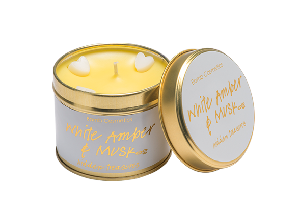 White Amber & Musk Tin Candle