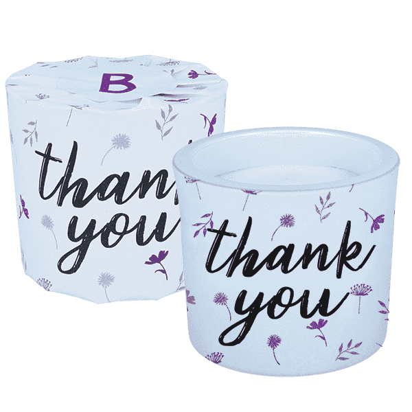 Thank You Wrapped Candle