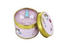 Unicorn Tales Tin Candle