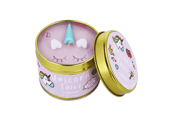 Unicorn Tales Tin Candle